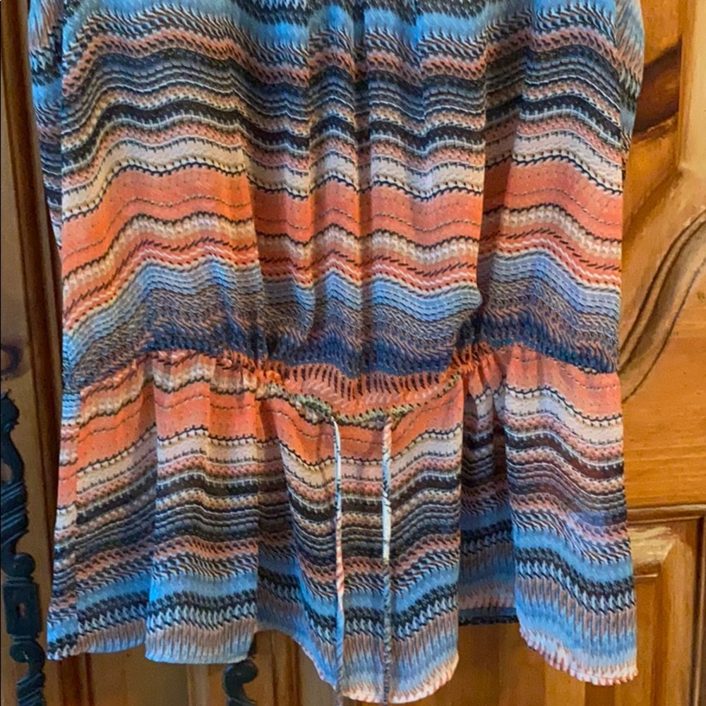 Sheer Shell with Ruffle Trim - Picture 3 of 4